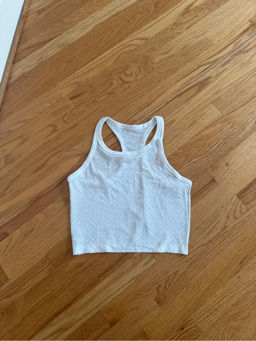 Lululemon cropped white tank top